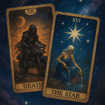 Tarotkaarten van de Maand: De Dood en De Ster – Durf jij écht opnieuw te beginnen?